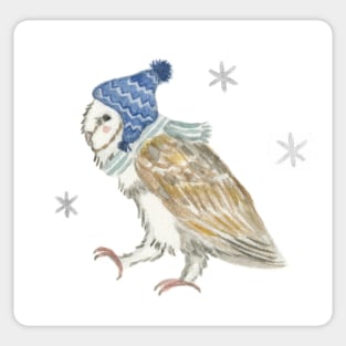 Little Winter Owl Sticker